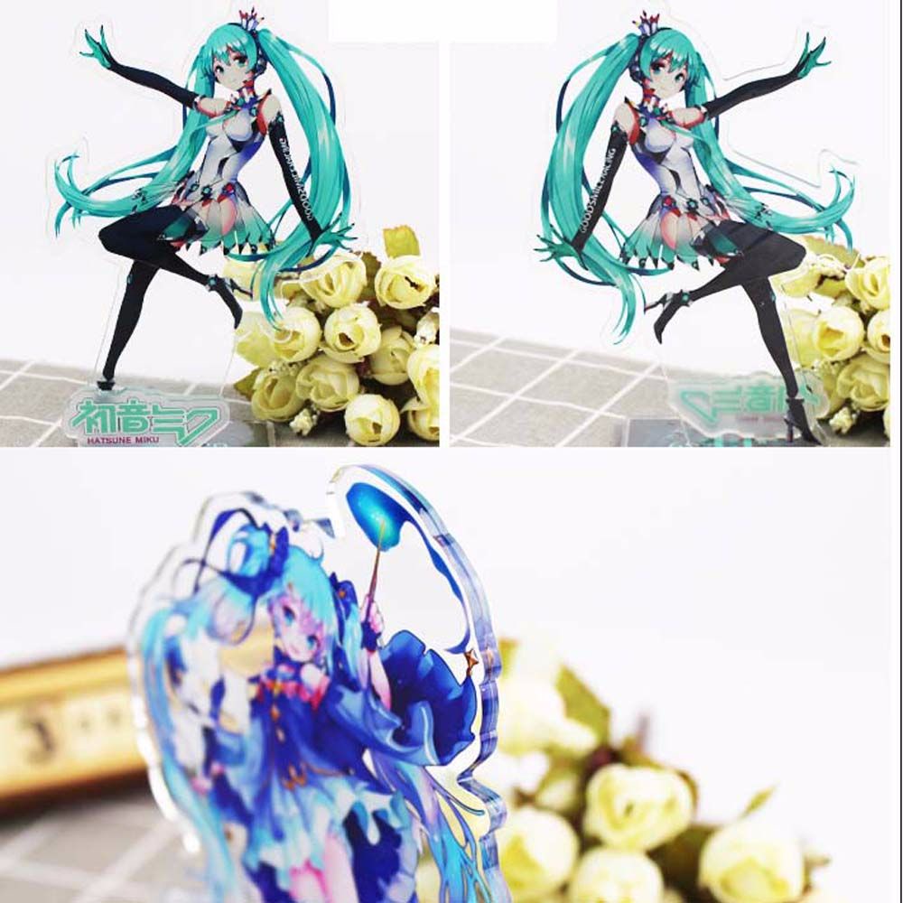 Mô hình nhân vật Hatsune Miku bằng acrylic có giá đỡ thiết kế sống động