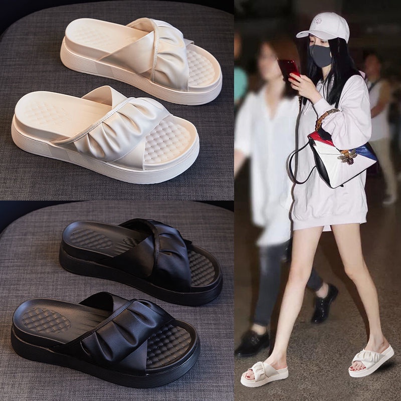 Dép đi biển Dép bánh mì đế cao Sandal Thiết Kế Mới Thời Trang 2022 Dành Cho Nữ