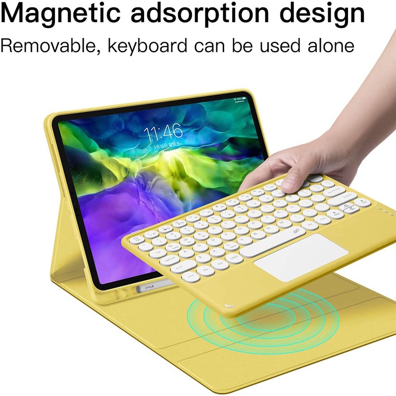 Hộp đựng bàn phím touchpad Bluetooth không dây dành cho iPad 10.2 5th 6th 7th 8th 9th gen Air 4 air 5 Pro 9.7 10.5 11 2020 2021