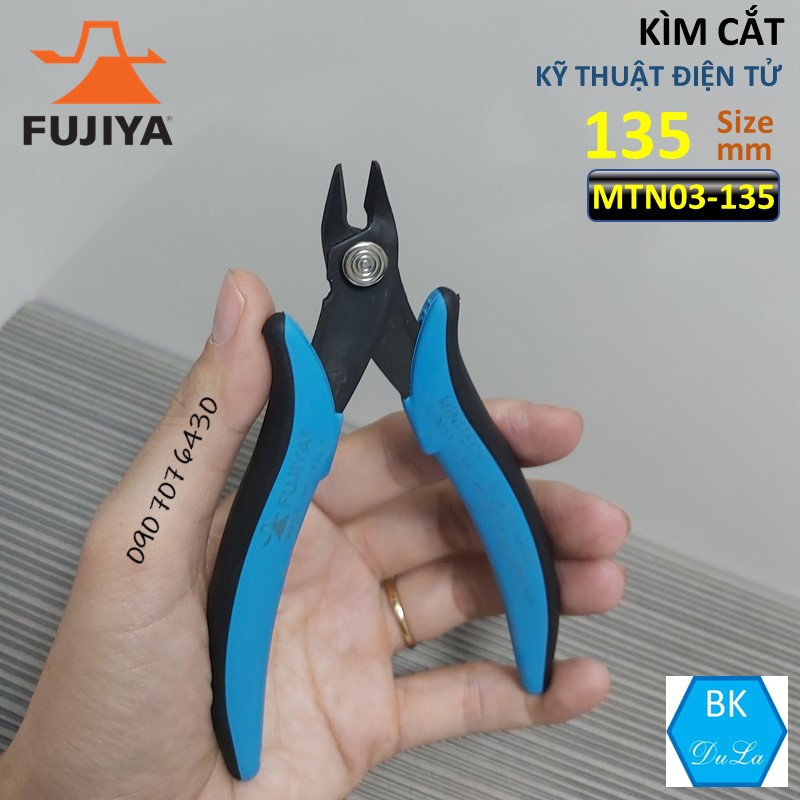 [SX tại Nhật] Kìm cắt kỹ thuật điện tử 135mm Fujiya MTN03-135 Made in Japan Kềm Cắt dây thép dây đồng