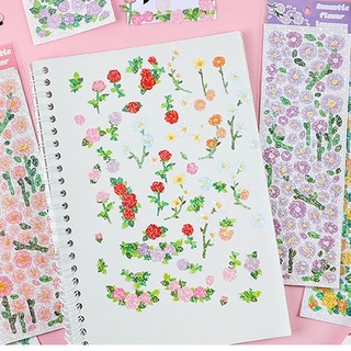 Sticker hologram hình hoa trang trí top loader, sổ, bullet journal