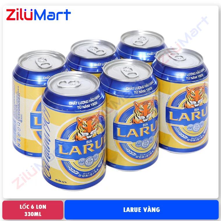 [HỎA TỐC HCM] Thùng 24 lon bia Larue vàng loại 330ml