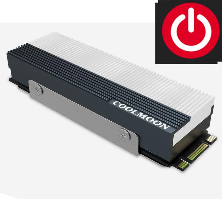 Tản Nhiệt SSD M2 Led RGB Coolmoon - Hỗ Trợ Đồng Bộ Hub Coolmoon và Mainboard