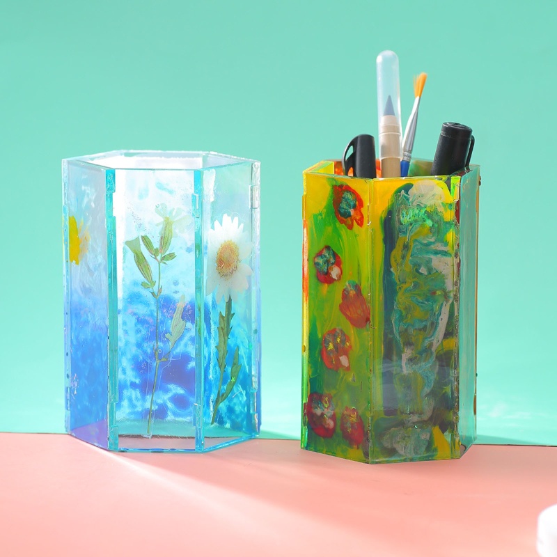 Khuôn Silicone Hình Lục Giác Làm Đồ Thủ Công Mỹ Nghệ Tái Sử Dụng Linh Hoạt