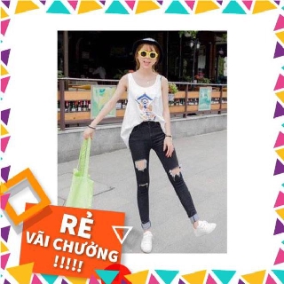 - Quần jean nữ rách bụi