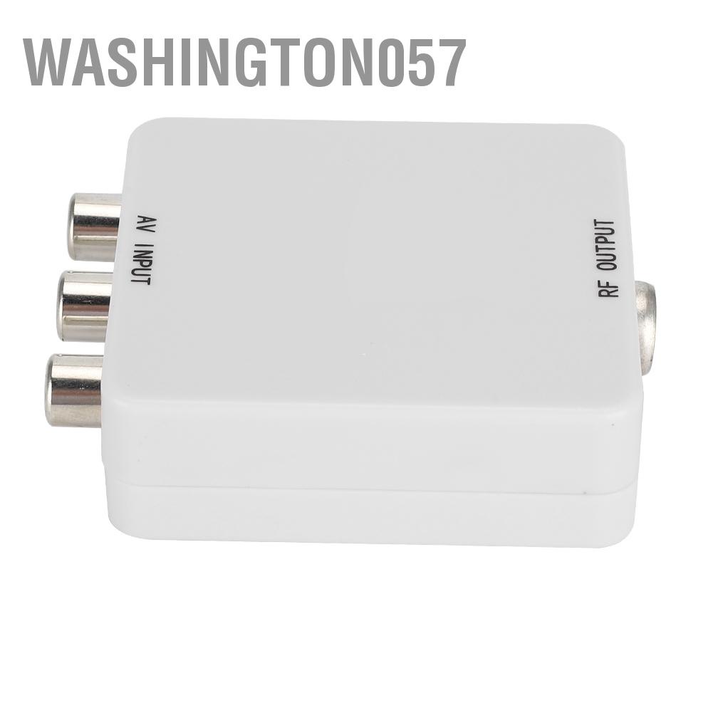 Washington057 AV to RF Mini Video Converter Box Driver-Free Adapter TV Signal Switcher 67.25Mhz 61.25Mhz
