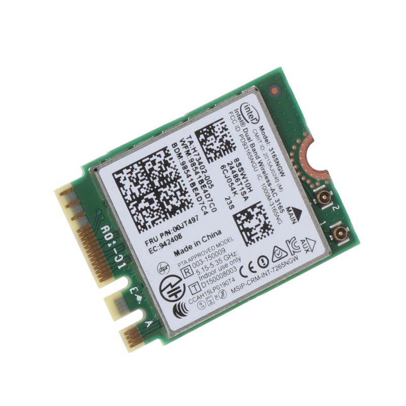 Thẻ WiFi Băng Tần Kép Bang 3165 3165NGW 802.11ac NGFF Cho M.2 Adapt