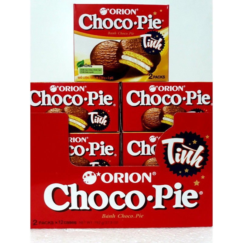 HỘP 24 CÁI BÁNH ORION CHOCOPIE 33G (12 HỘP x 2 CÁI)