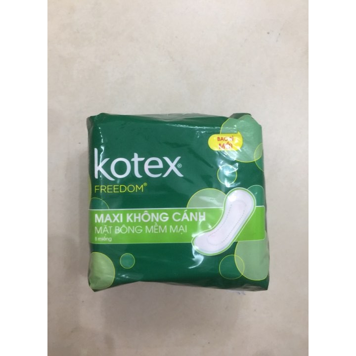 Băng vệ sinh KOTEX FREEDOM dày không cánh (8 gói)