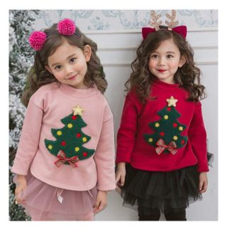 Áo Noel Bé Gái Lót Lông vừa xinh vừa ấm!