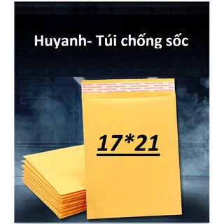 100 túi gói hàng size 17x21cm túi chống sốc bóng khí vỏ giấy