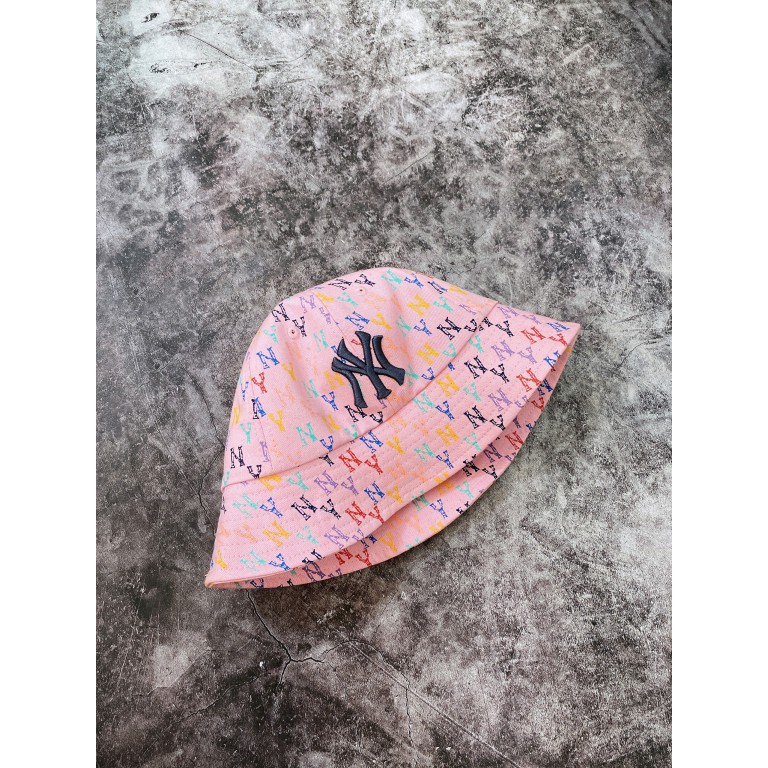 (HÀNG XUẤT XỊN) Mũ bucket hồng N06 M//L//B MONOGRAM RAINBOW DOME HAT PINK Made in Viet/nam full tem tag One size