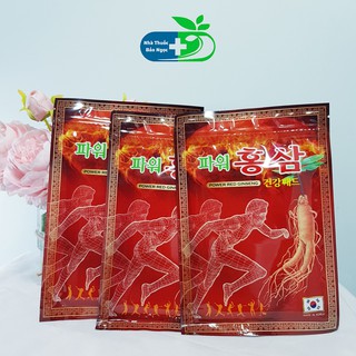 Cao dán hồng sâm Power Red Ginseng ( Túi đỏ 20 miếng )