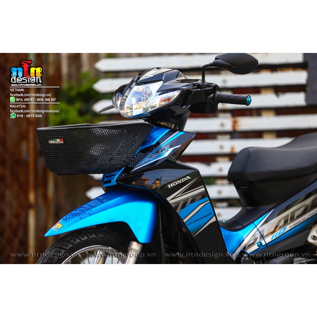 Tem rời Blade đen xanh , tem 3 lớp cao cấp không bay màu