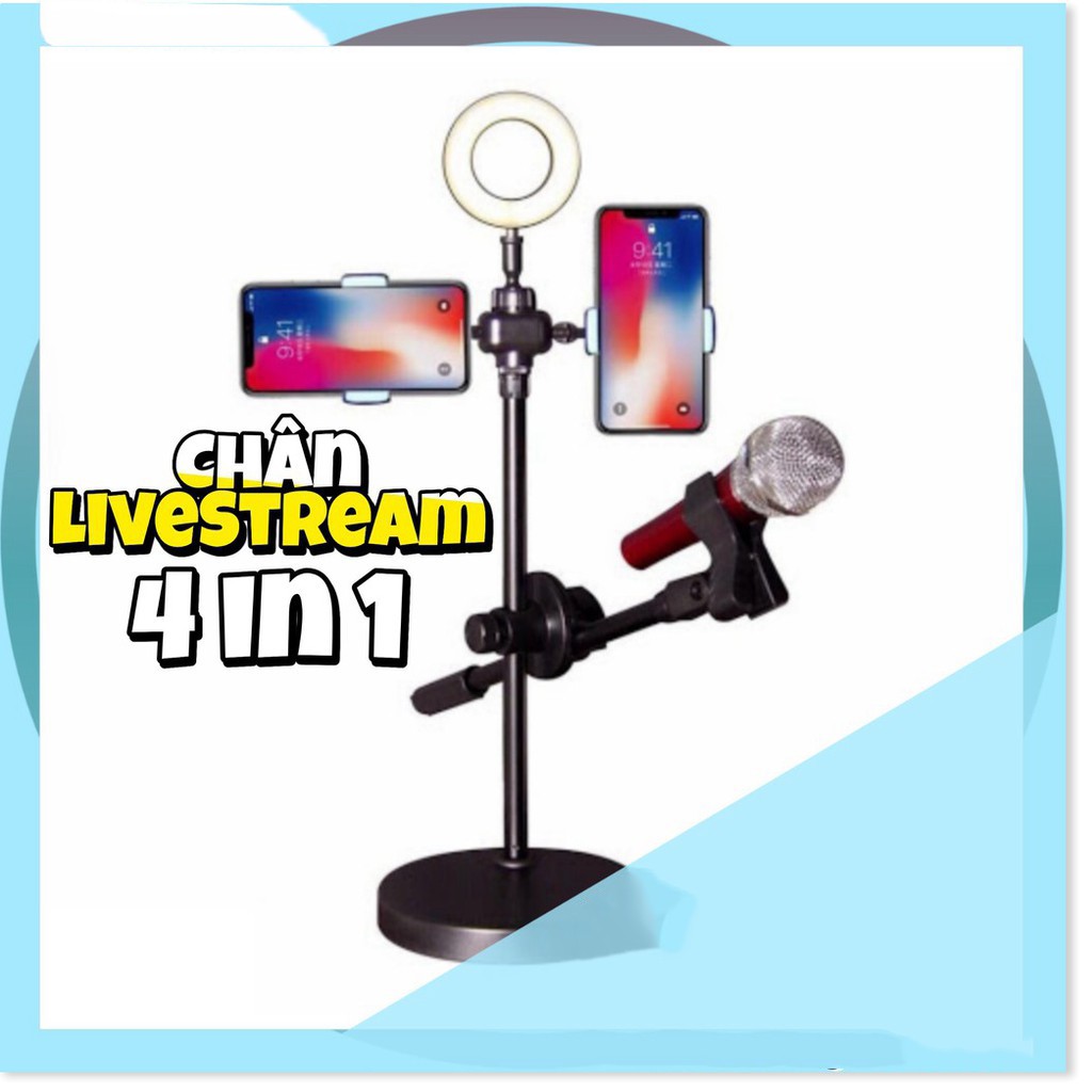 Đèn Livestream Đa Năng 4 in 1 -  Livestream Trên Nhiều Kênh Khác Nhau