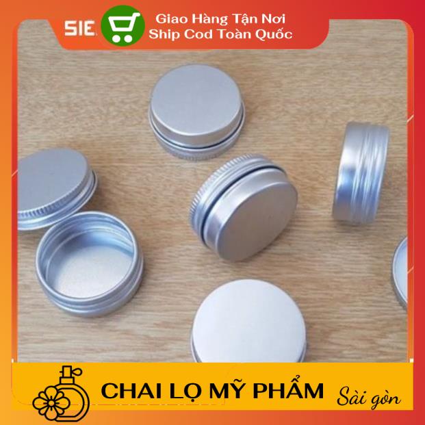 Hủ Đựng Kem ❤ SIÊU RẺ ❤ Hộp nhôm 20g,50g,100g vặn đáy đựng son môi, sáp ong , phụ kiện du lịch