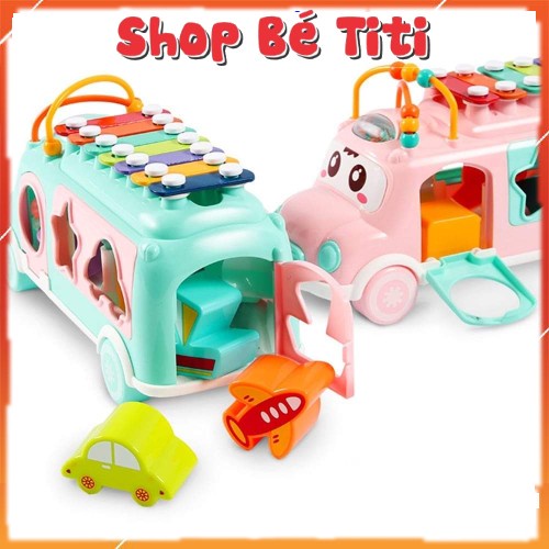 Đồ Chơi Xe Bus Thả Hình Có Đàn Kèm Theo Cho Bé oto đồ chơi cho bé Shop Bé TiTi