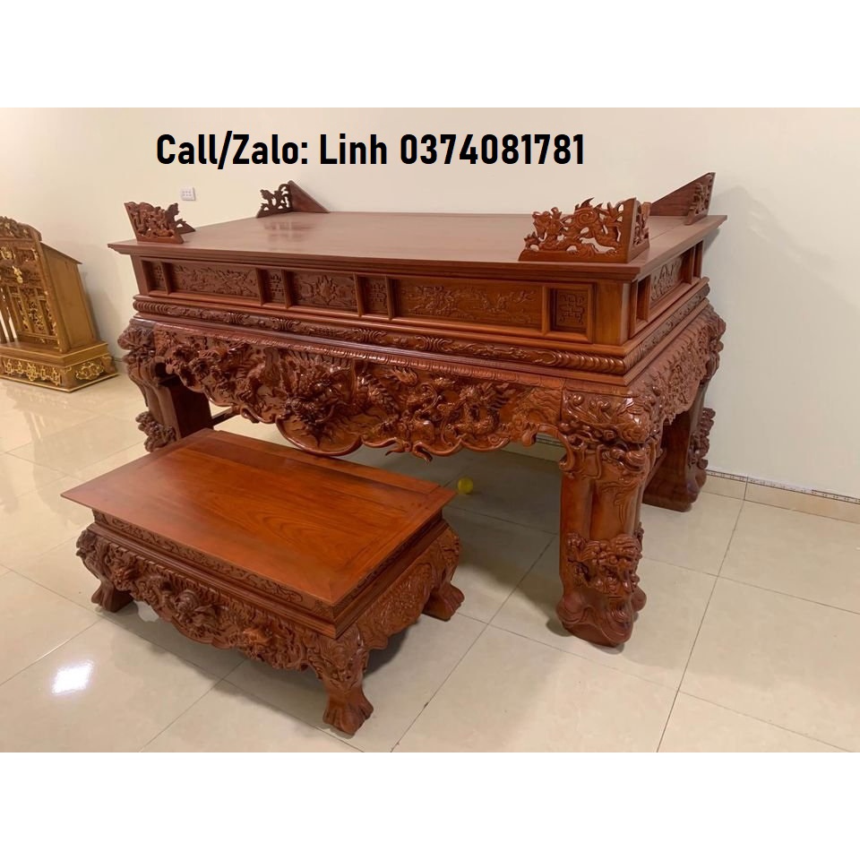 Sập thờ gia tiên gỗ hương cao cấp