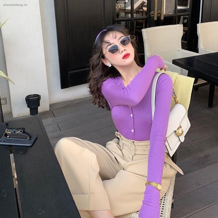 Áo Cardigan Dệt Kim Cổ Chữ V Tay Dài Phong Cách Retro Thời Trang Mùa Xuân Mới Cho Nữ 2021 | BigBuy360 - bigbuy360.vn