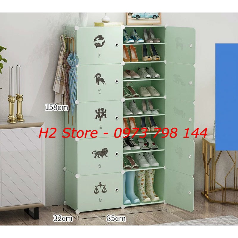 TỦ ĐỂ GIÀY BỘ CỐM CỬA CUNG HOÀNG ĐẠO 20 Ô (chia ô) ĐA NĂNG THÔNG MINH