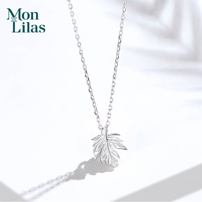 Vòng Cổ Bạc Hình Lá Thời Trang Xinh Xắn Bixue D032102 - MonLilas Jewelry