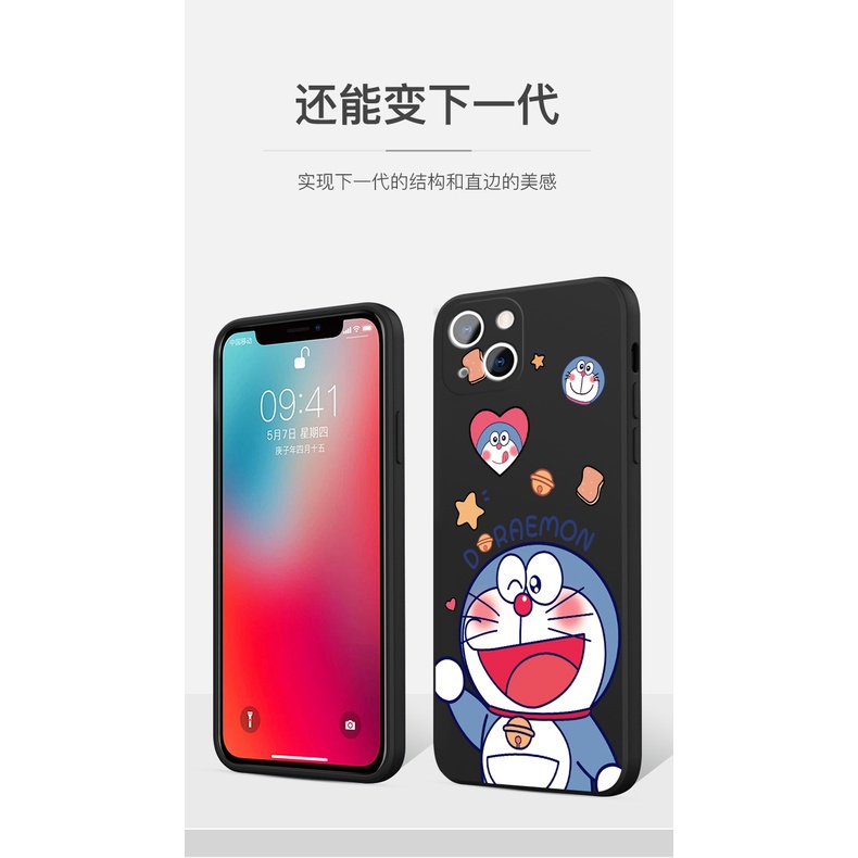 Ốp Điện Thoại Silicon Mềm Chống Rơi Hình Doraemon Cho Iphone 13 Pro MAX 7 8P 6S SE