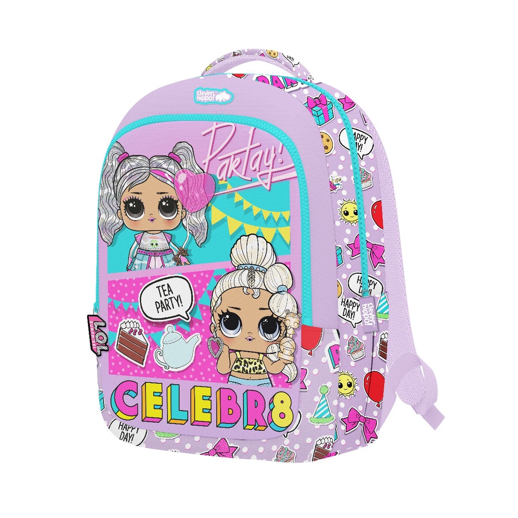 Ba Lô Cho Bé CLEVER HIPPO Easy Go - L.O.L Present Surprise Tím BL0108/PURPLE