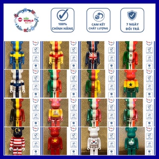 Chú gấu "bụng phệ" Bearbrick 100% Flag, không có card. MS: 04.
