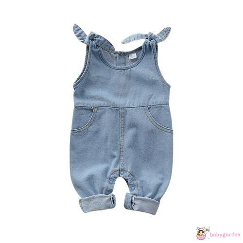 Jumpsuit vải denim thời trang cho bé gái