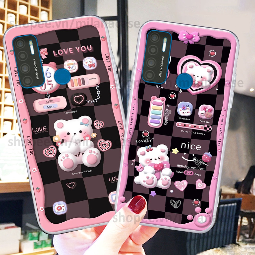 Ốp Vsmart Star 5 / Joy 4 / Live 4 hình đồng hồ icon gấu mèo cute cực dễ thương ngộ nghĩnh