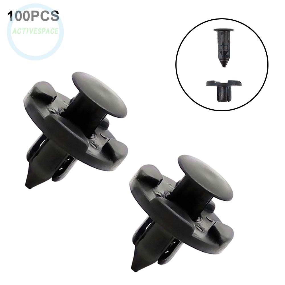 Fastener Clips 100pcs Trucks 8mm Universal Fastener Clip Airplanes Black Bumper