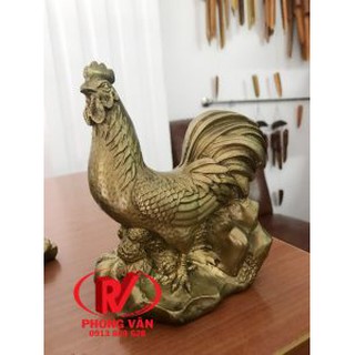 Tượng con gà bằng đồng nguyên chất