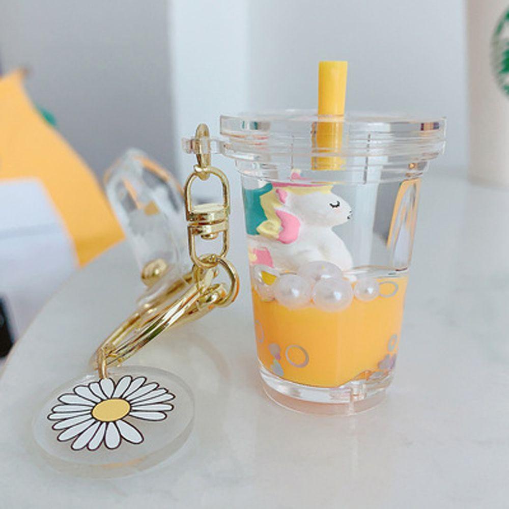 LANFY Móc Khóa Hình Kỳ Lân Phối Kim Tuyến Lấp Lánh Dễ Thương