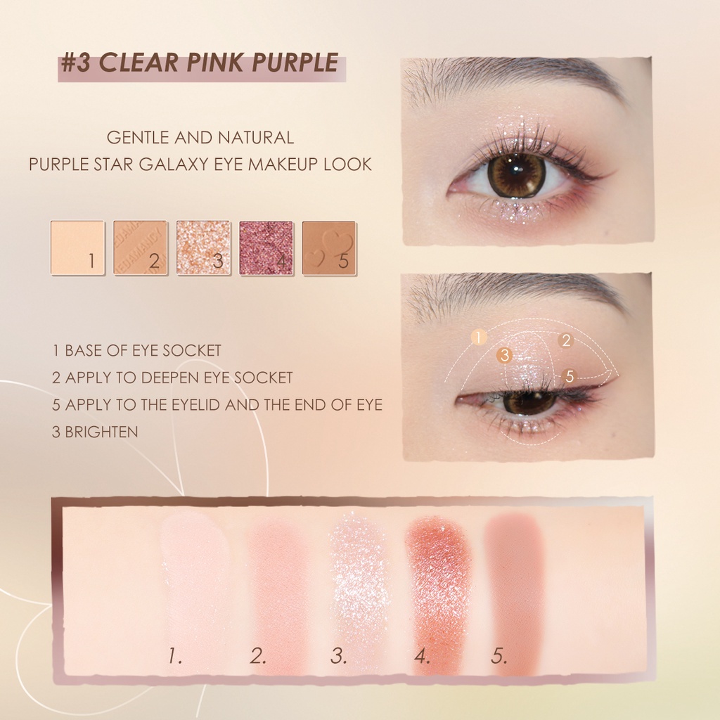 Bảng Phấn Mắt Focallure 5 Màu Sắc Tố Cao Mịn Mượt Lâu Trôi