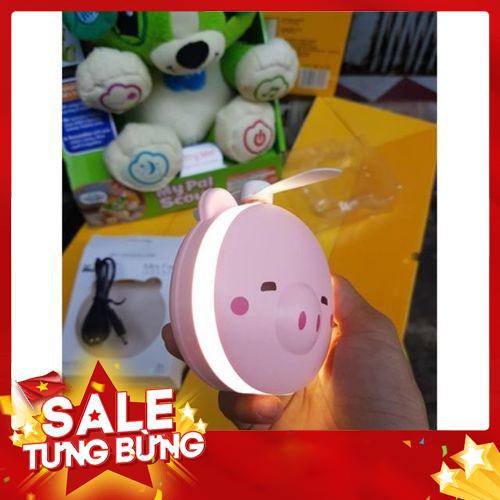 QUẠT SẠC MINI BỎ TÚI CÓ ĐÈN LED VÀ GƯƠNG 3 TRONG 1 TẶNG KÈM DÂY SẠC USB -dc3747