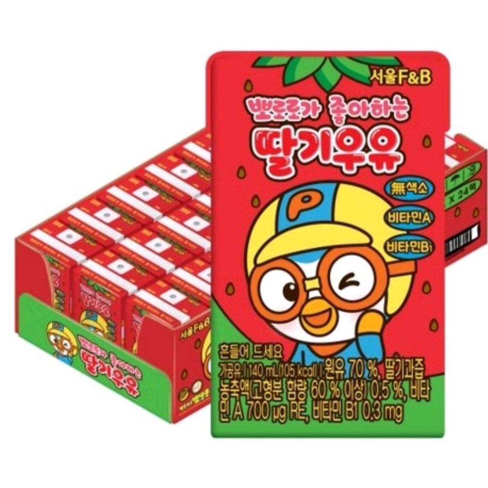 Sữa nước Pororo F&amp;B cho bé Hàn Quốc 1 hộp 140ml