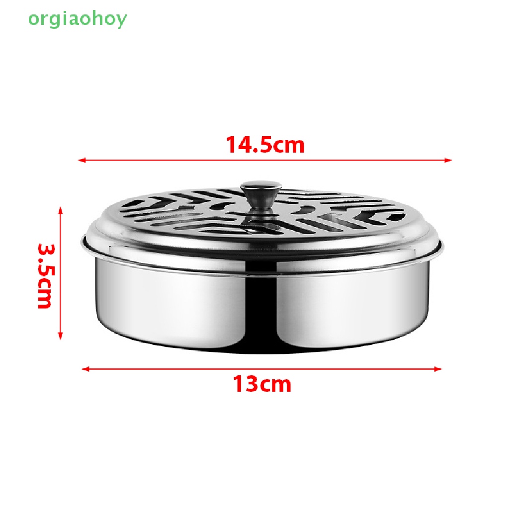 Khay Đựng Nhang Muỗi Hình Tròn Bằng Thép Không Gỉ Tiện Dụng