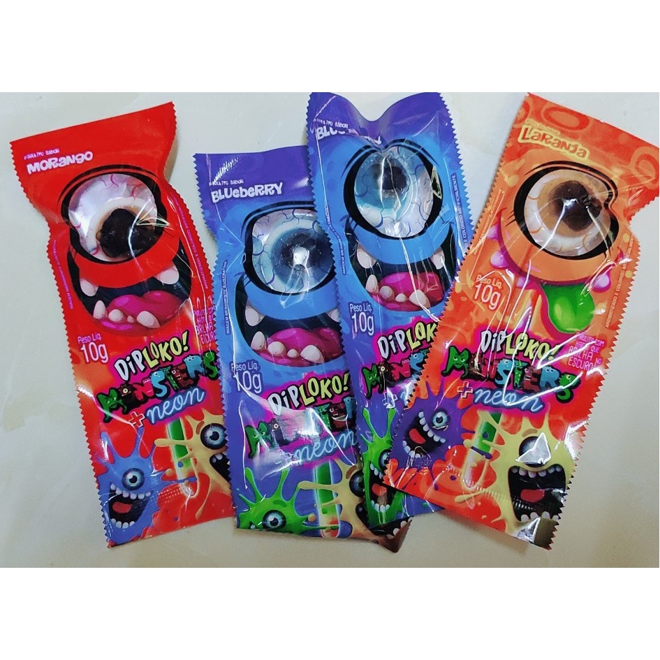(1cái)kẹo mút con mắt phát sáng halloween