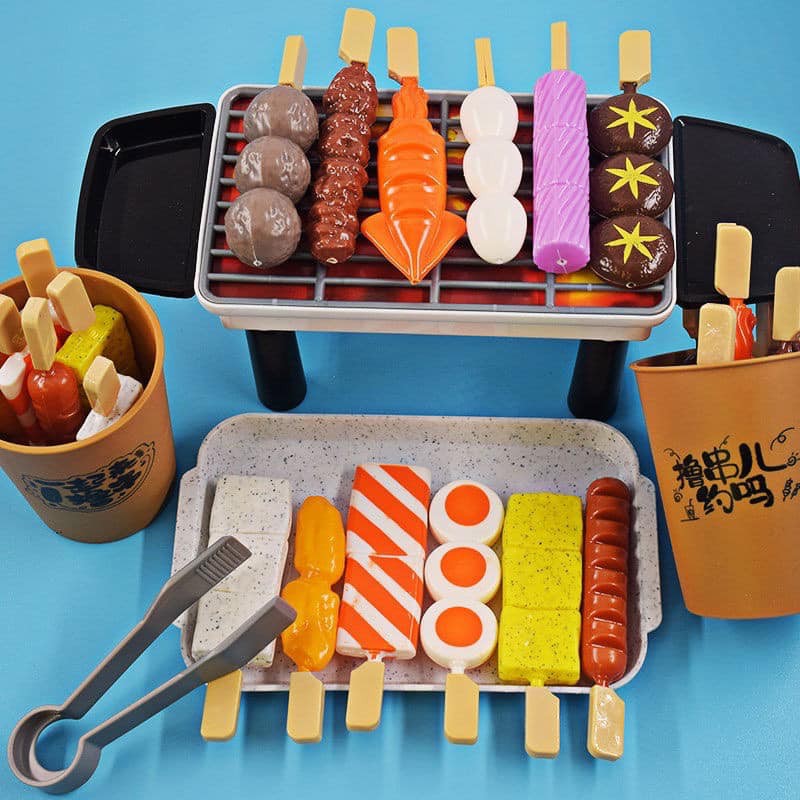 Bộ Bếp Nướng BBQ 55 Chi Tiết Cho Bé Được Trải Nghiệm, Mang Đi Dã Ngoại Cùng Người Lớn (ảnh thật)