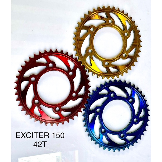 Nhông sên dĩa EXCITER150 42T  - WINNER 44T hoa văn thương hiệu GH  hàng chất lượng cao