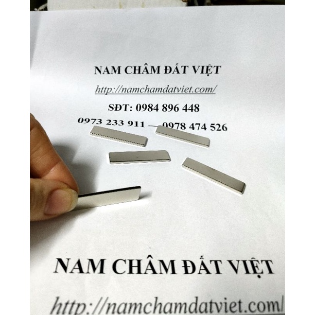 Nam châm viên 40x10x2mm, nam châm siêu mỏng đất hiếm, nam châm hình chữ nhật hít mạnh