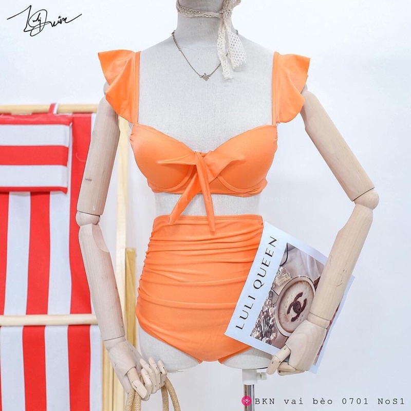 bikini 2mảnh cánh tiên màu cam nhủ ( Hàbg có sẵn )