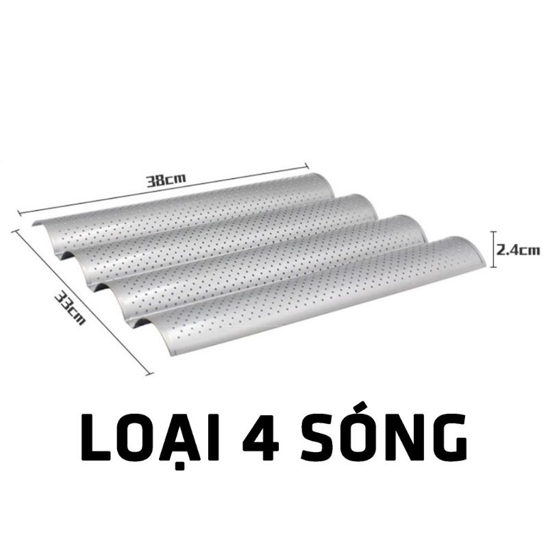 khay nướng bánh mì 4 sóng