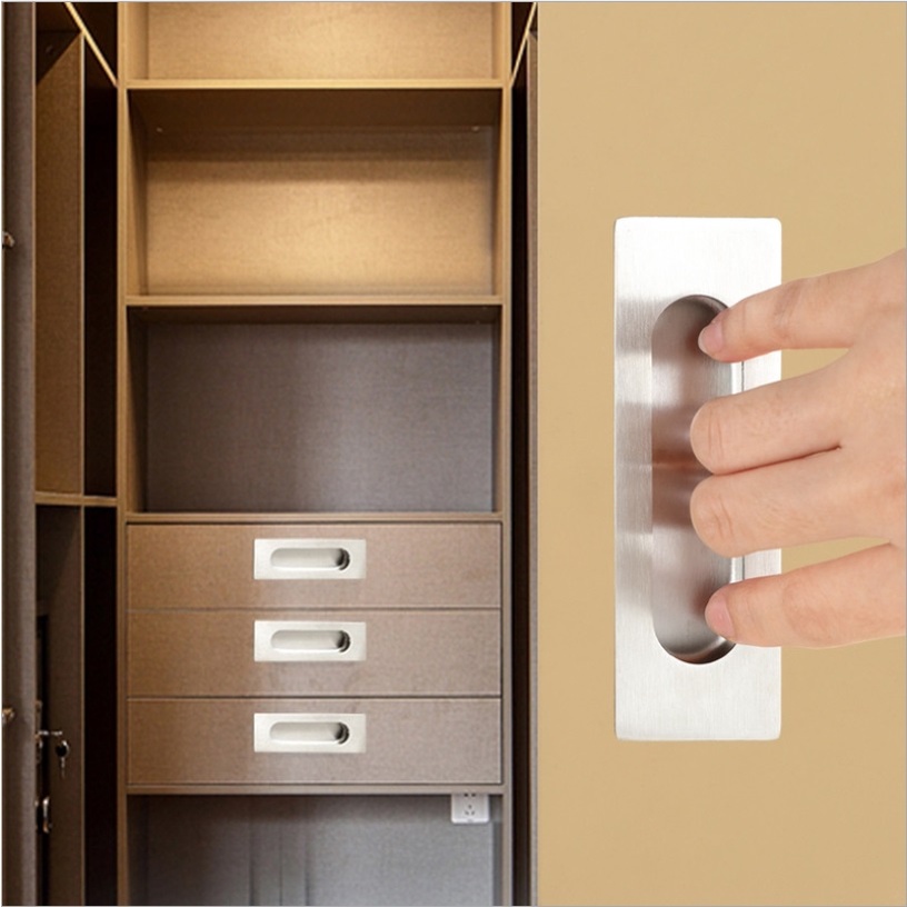 Tay nắm âm tủ bằng inox