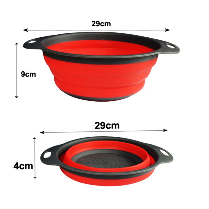 Rổ đóng mở bằng silicone Walfos hỗ trợ rửa rau củ 2 màu