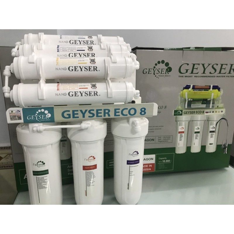Máy Lọc Nước Geyser ECO 8 - Không Dùng Điện - Không Nước Thải  - Hàng Chính Hãng