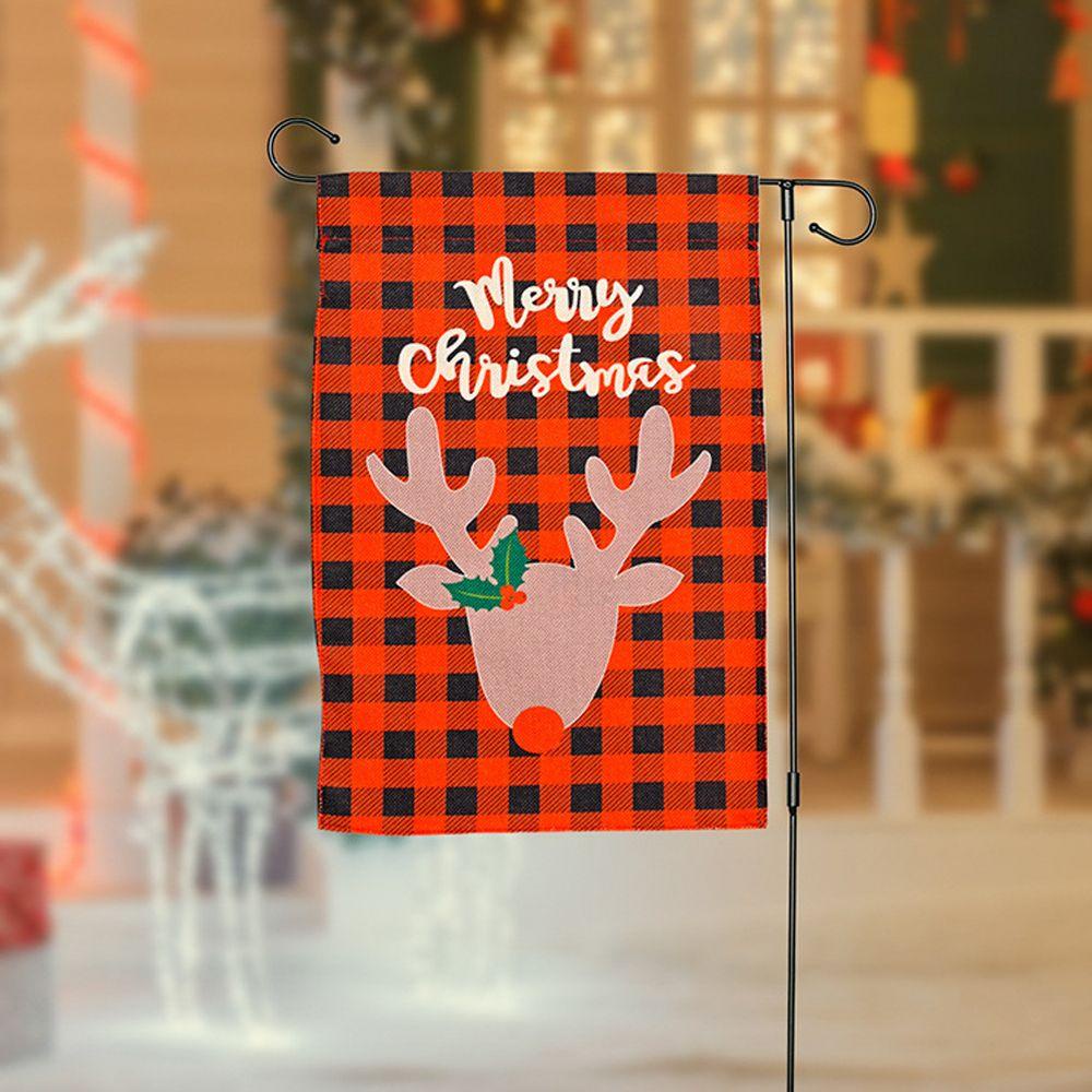 Cờ Treo Hai Mặt Hình Người Tuyết Và Người Tuyết Dùng Trang Trí Khu Vườn Ngày Giáng Sinh