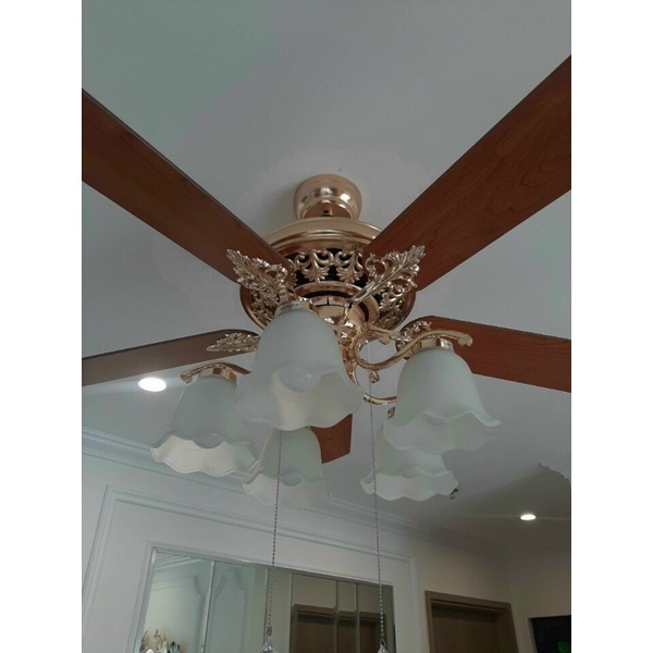 Quạt Trần Đèn 5 Cánh 5 Chao Đủ Mẫu Hàng Cao Cấp