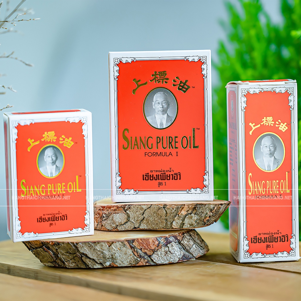 Dầu gió đỏ Siang Pure Oil Thái Lan 3cc, dầu cao xoa bóp hỗ trợ giảm đau mệt mỏi