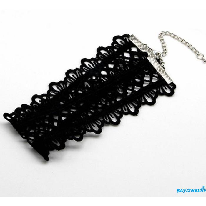 Vòng Cổ Choker Ren Đính Hoa Hồng Phong Cách Gothic